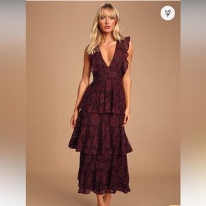 Lulus Tiered Ruffle Maxi Dress